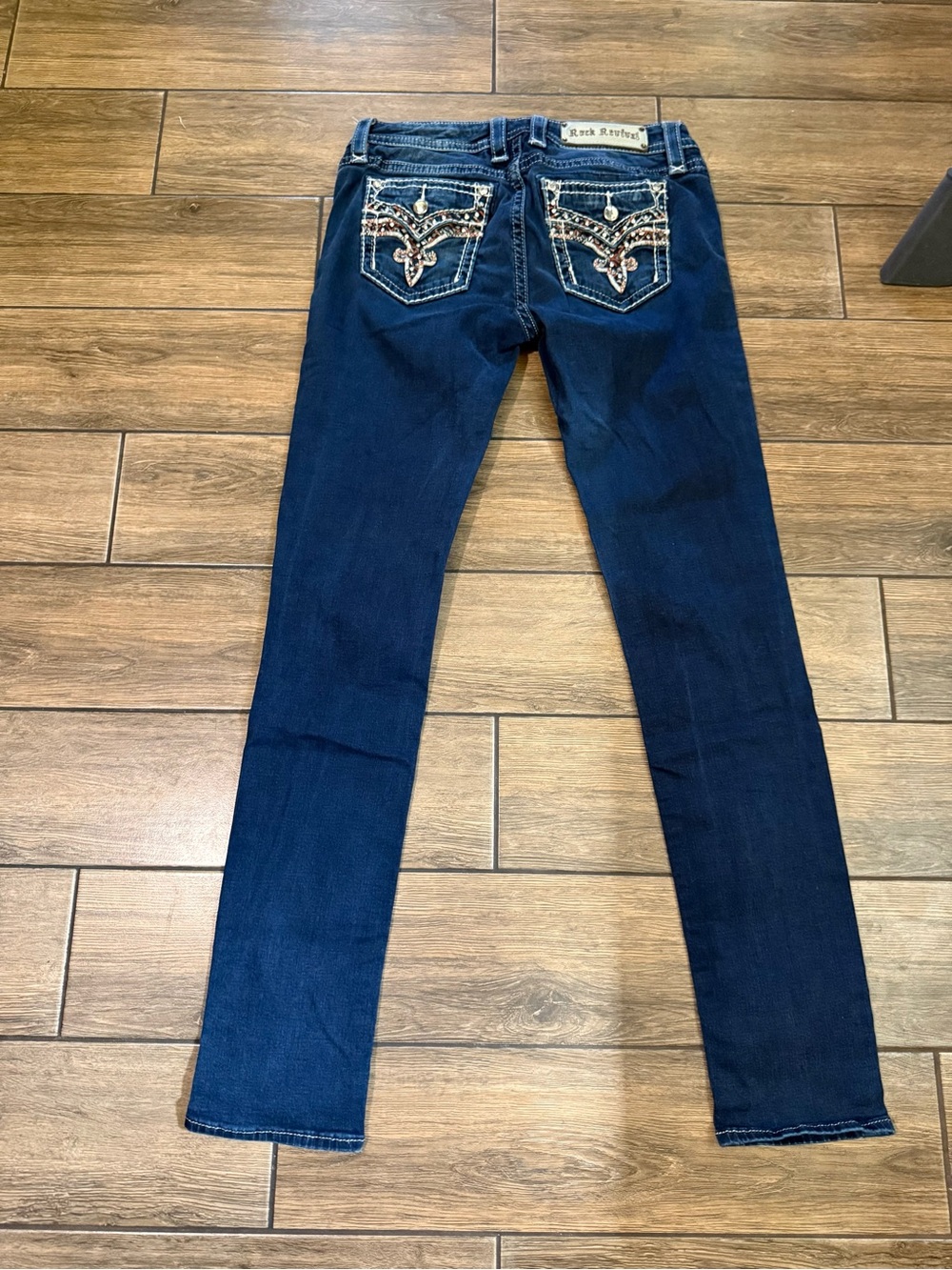 Rock Revival Womens Mid-Rise Skinny Jeans Sz 30 Dark Wash Nicci